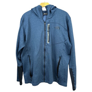 THE NORTH FACE men’s blue canyonlands full zip hooded outdoor trail jacket